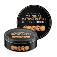 Butter Cookies-The Original Danish Recipe- 454 Grams, Tin Box