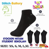 SCHOOL BLACK SOCKS 5 YEARS OLD KIDS TO ADULTS SARUNG KAKI HITAM STOKING SEKOLAH HITAM -READY STOCK