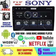 [8GB RAM+128GB ROM] SONY Style Android Player 9"10 inch Quad Core Car Multimedia MP5 Player Wifi