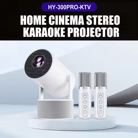 Projector with WiFi and Bluetooth capabilities, it supports 4K 1080P automatic keystone correction a