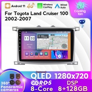 Android 11 Car Radio Multimedia Player for Toyota Land Cruiser LC 100 2002-2007 for Lexus LX470 J100