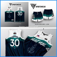 ∆ § Jersey Basketball Design 2023 Jersey Customized Name and Number for Kids Beast Mode Marine Conc