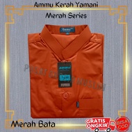 MERAH Koko Ammu Shirt Adult Yamani Collar/Brick Red Short Collar!