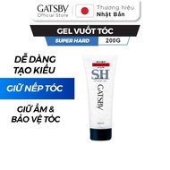 Sáp vuốt tóc GATSBY Styling Gel Super Hard gel vuốt tóc siêu cứng 200g