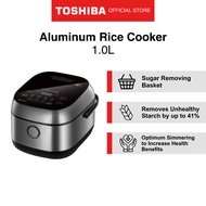 Toshiba RC-10IRPS 1.0L Low GI Rice Cooker, Black Aluminum Alloy, 3mm 7-Layer Inner Pot for Efficient Cooking Experience
