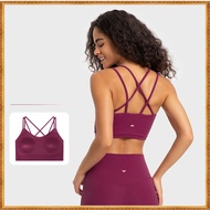Lulu   Yoga Bra Hollow Beautiful Back Fixed Chest Pad Integrated Sports Underwear DW366