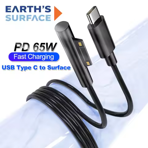 PD 65W Fast Charging 15V3A USB C Power Supply Cable Adapter for Microsoft Surface Pro 8 7 6 5 4 3 La