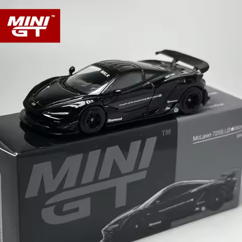MINIGT 1:64 McLaren 720S LB★Works Black alloy car model 777