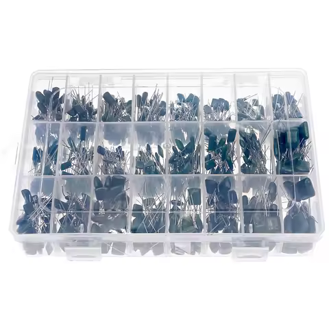 660pcs 24Value 100V Polyester Film Capacitor Assorted Kit 2A221 2A471 2A102 2A222 2A472 2A103 2A223 