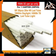 MALAYSIA UP📣 - 30pcs 22w 4ft LED Tube T8 1800LM Daylight / 6500k T8 Led Tube Light Wholesale Price l