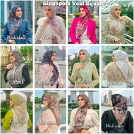 SALE BUTTONSCARVES SINGAPORE VOAL SQUARE