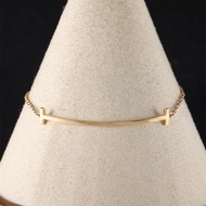 TIFFANY&CO(蒂芙尼) Tiffany T微笑手鏈 18K黃金 S-M碼 黃金 T 微笑手鏈
