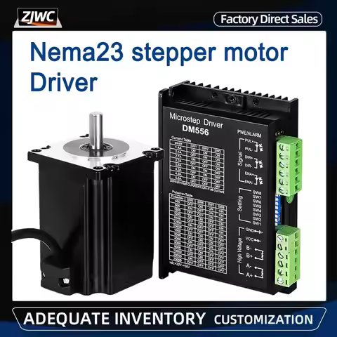 1 Set Nema23 Stepper Motor 1.8N.m 4.2A 57x76mm CNC Step Motors Kit + TB6600 / DM542 / DM556 Driver F