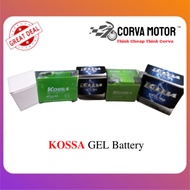 Corva Motor Bateri Motosikal Kossa Battery for Honda C70, EX5, LCV1-V8, WAVE, 125z Gel Battery 100% 