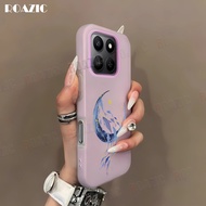 Soft Double Layer 2 in 1 Phone Case Compatible For Honor X7d X7d 5G X7C X7b X7b 5G Moon and Dolphin 