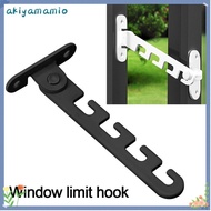 AKIYAMAMIO Window Blocking Lock, Metal Windproof Window Limiter Blocker, Multiple Gears Fixator Secu