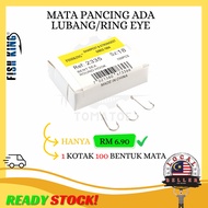 FTK FISHKING Fishing Hook Ringed High Carbon Steel Mata Kail Straight Lubang Tauk Ikan Puyu Keli Har