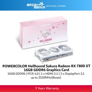 POWERCOLOR Hellhound Sakura Radeon RX 7800 XT 16GB GDDR6 Graphics Card