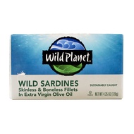 Wild Planet Wild Sardines Skinless & Boneless Fillets In Extra Virgin Olive Oil (120 g)