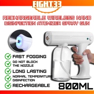 Rechargeable Wireless Charging Cordless 800ml Nano Disinfection Atomizer Spray Gun Cleaning Sprayer for Office / House / Indoor / Studio / School / Room / Soho / Suites / Hotel / Car