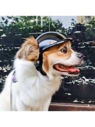 Casco para mascotas, gorra y sombrero de seguridad para moto para perros y gatos, accesorios para la cabeza