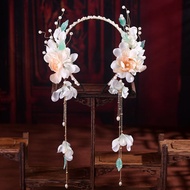 Ancient Style Headband Hanfu Headwear Juan Flower Vetiver Yarn Virgin Halo Fairy Headband Lazy Daily