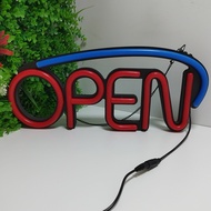ป้ายไฟLED ป้ายไฟนีออน ป้ายไฟอะคริลิค ป้ายไฟหน้าร้าน " ป้ายไฟ OPEN" แบบเสียบปลั๊กไฟ ป้ายไฟตกเเต่งร้าน