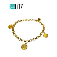 LITZ 916 (22K) Gold Baby Anklet 宝宝脚链  (PX) A0012 <5.35g+/->