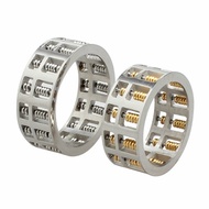 Women and Men Fashion New Abacus Titanium Steel Ring Punk Style Ring Birthday Gift