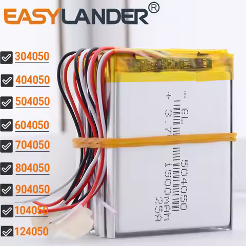 5Pcs/Lot 504050 3.7V 3lines 1500mAh Lithium Li-ion Polymer Battery 304050 404050 604050 704050 80405