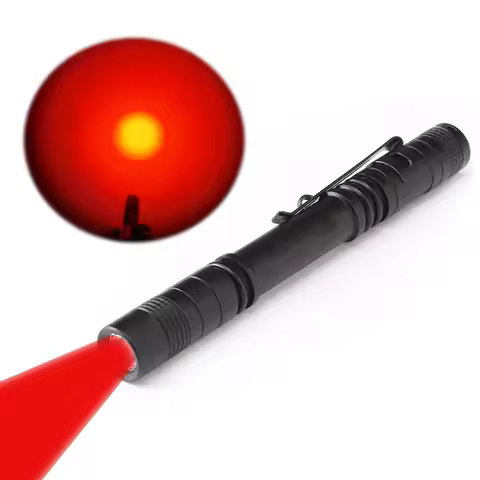 Red Light Penlight One Mode Red Light Flashlight for Camping Hiking Animal Protecting Beekeeping Det