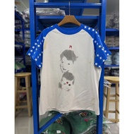 High-Quality Ready Stock E3759 Beige P5234 Washed Retro Short-Sleeved T-Shirt