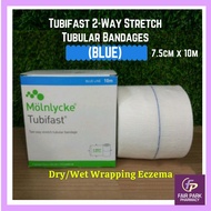 FPpharmacy Molnlycke Tubifast 2-way Stretch Tubular Bandage Roll (BLUE) - 7.5cm x 10m