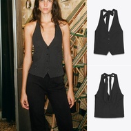 ZA Autumn New Product Bow Tie Polka Dot Sling Top 2010777