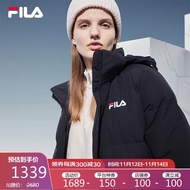 FILA 斐乐官方女子羽绒服2023冬季保暖时尚中长款保暖运动羽绒服