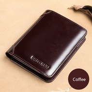 Lelaki dompet dompet kulit dompet Trifold lelaki untuk Lelaki Rfid dengan warna hitam