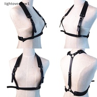 [Lightoverflow] Punk Men Leather Harness Body Chest Bondage Belt Black Cosplay Erotic Belts [SG]