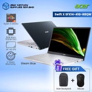 Acer Swift X SFX14-41G-R8QW 14'' FHD Steam Blue Laptop / Notebook ( Ryzen 5-5600U, 8GB Ram, 512GB SSD, RTX3050Ti_4GB, W10, H&amp;S ) Acer Laptop Acer Notebook