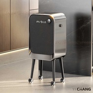 YICHANG Smart Dustbin Electric With Lib Rubbish Bin Steel Trash Can With Wheel Household Tall Feet .