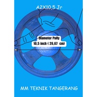 POLI Pully A2 x 10.5" Iron Spokes A2 x 10.5 inch Pulley Cast Iron Anc 10.5 inch A2x10.5" A2x10.5 A 2