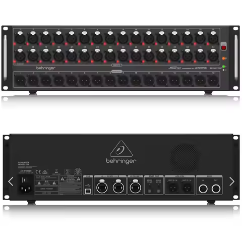 Behringer S32 32-input / 16-output Digital Stage Box with Remote-controllable Midas-designed Mic Pre