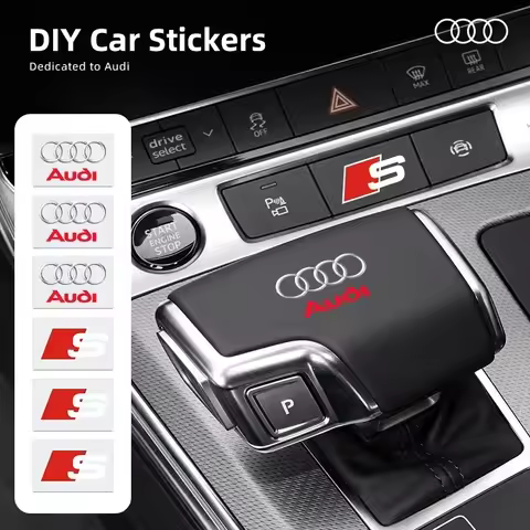 3D Car Interior Dekoration Stickers Badges Auto Styling for Audi Sline A3 A4 B8 8P 8V B6 A5 A6 C7 Q5