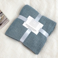 LZD 4-layer Pure Cotton Plain Gauze Blanket Queen Size Air Conditioning Nap Sofa Blanket Home Leisur