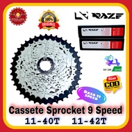 RAZE Cassette Sprocket 9 Speed 11-40T 11-42T Gear Slop