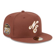 New Era 59Fifty Day 70th Anniversary Dark Brown NE Script Logo 59Fifty Fitted Cap 100% Original