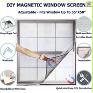 Magnetic DIY Window Insect Screen 1.5m x 1.5m  Fibreglass Mesh