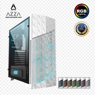 AZZA ATX Mid Tower Tempered Glass RGB Gaming Case ONYX 260 White สินค้ารับประกัน 1 ปี