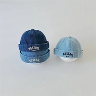 Korean Washed Denim Baby Brimless Hat Infant Boy Girl Melon Cap Adjustable Summer Kids Docker Caps