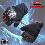 BENKIA Half Finger Riding Gloves Sarung Tangan Separuh Jari Glove Biker GK257