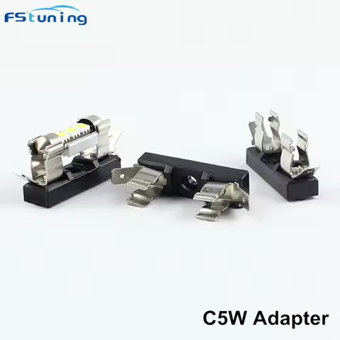 FSTUNING C5W Led Bulb Holder 31mm 36mm Car Reading Lamp Led License Plate Lamp Holder Festoon 31mm 3